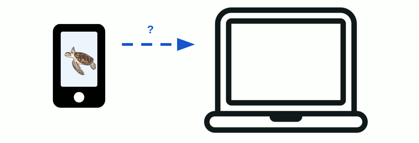 How to share from the mobile phone to the computer?