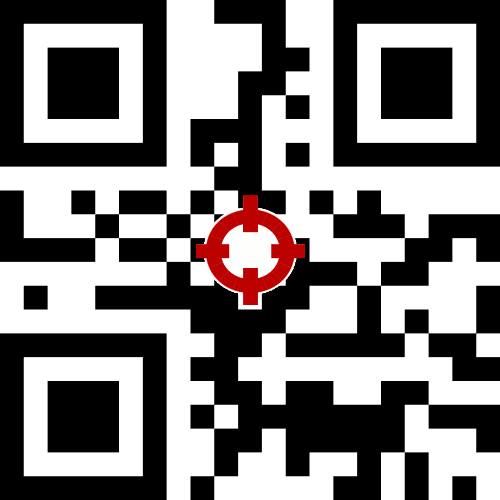 QR code with error correction level M, dimensions 21x21, encoding 14 characters
